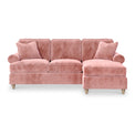 Alfie Chaise Sofa in Blush Pink  by Roseland Furniture