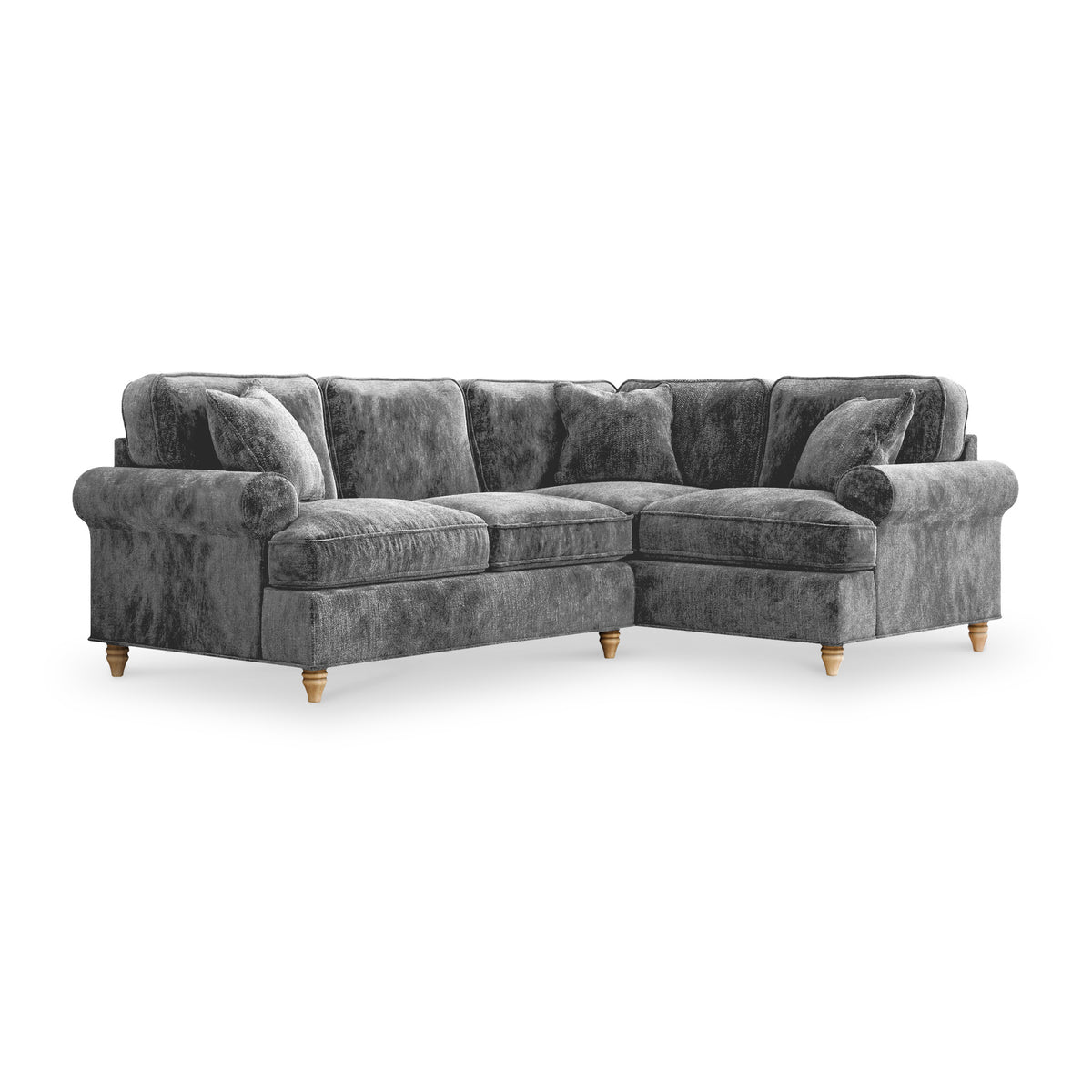 Alfie Charcoal Corner Sofa from Roseland Furniture