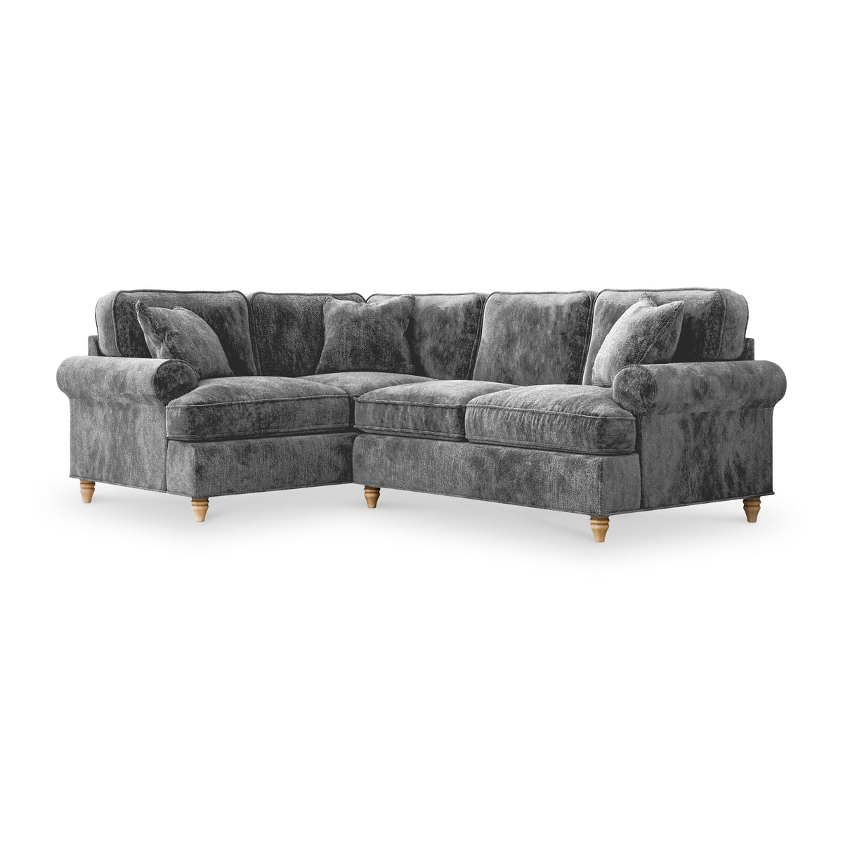 Alfie Charcoal Corner Sofa from Roseland Furniture