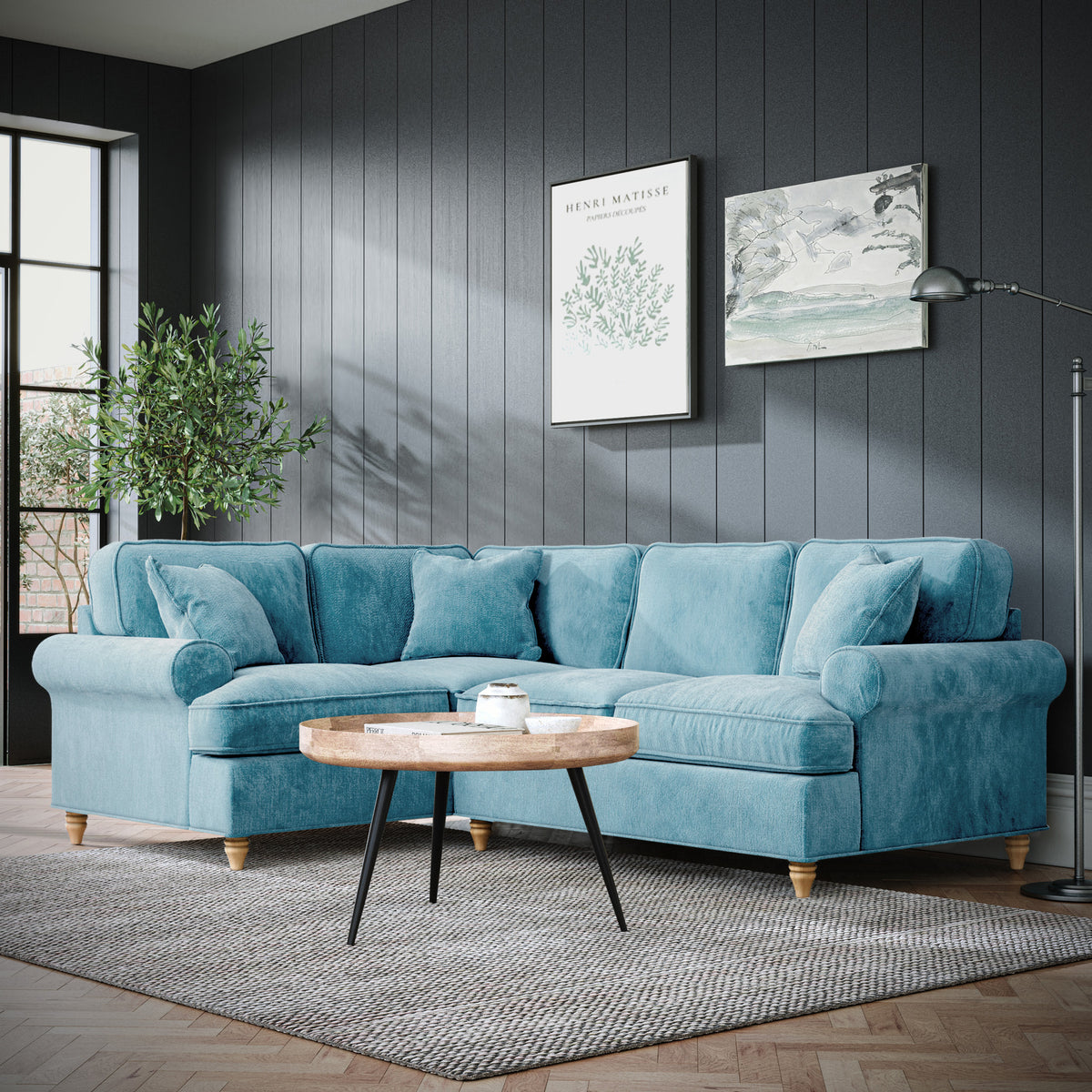 Alfie Lagoon Corner Sofa from Roseland Furniture