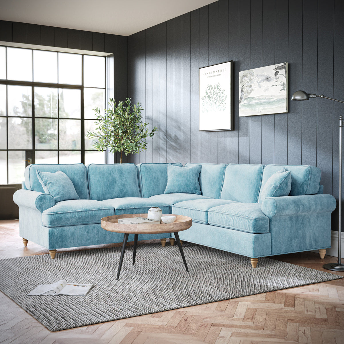 Alfie Lagoon Large Corner Sofa from Roseland Furniture