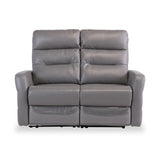 Harlem Grey Leather Electric Reclining 2 Seater Sofa from Roseland Furniture