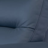 Harlem Blue Leather Electric Reclining 2 Seater Sofa