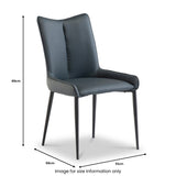 Rolf-Faux-Leather-Curved-Dining-Chair from Roseland Furniture