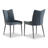 Rolf-Faux-Leather-Curved-Dining-Chair from Roseland Furniture