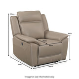 Alden Leather Recliner Armchair dimensions