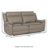 Alden Leather Recliner 3 Seater Sofa dimensions