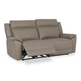 Alden Electric Leather Recliner 3 Seater Sofa