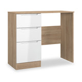 Henshaw 3 Drawer Dressing Table White Oak from Roseland Furniture