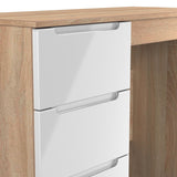 Henshaw 3 Drawer Dressing Table White Oak from Roseland Furniture