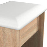 Henshaw Dressing Table Stool White Oak from Roseland Furniture