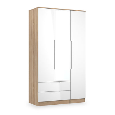 Henshaw 2 Drawer Triple Wardrobe