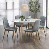 Olwen 120cm Dining Table With 4 Roscoe Chairs from Roseland Furniture