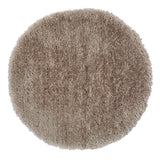 Newton Deluxe Shaggy Silver Circular Rug from Roseland Furniture