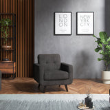 Morgan Armchair Graphite Close1 from Roseland Furniture