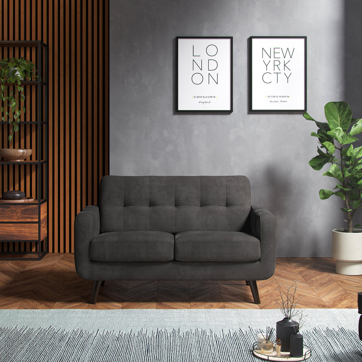 Morgan 2 Seater Sofa Graphite from Roseland Furniture