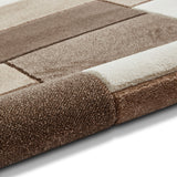 Regis Beige Brown Geometric Cube Rug