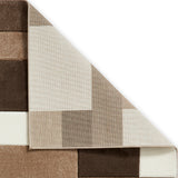 Regis Beige Brown Geometric Cube Rug