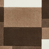 Regis Beige Brown Geometric Cube Rug