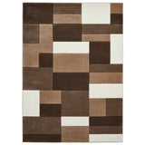 Regis Beige Brown Geometric Cube Rug from Roseland Furniture