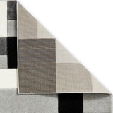 Regis Black Grey Geometric Cube Rug