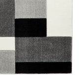 Regis Black Grey Geometric Cube Rug