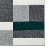 Regis Green Grey Geometric Cube Rug