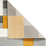 Regis Yellow Grey Geometric Cube Rug