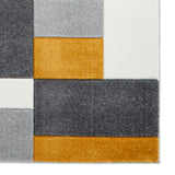 Regis Yellow Grey Geometric Cube Rug