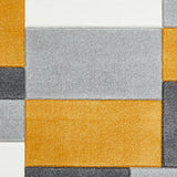 Regis Yellow Grey Geometric Cube Rug