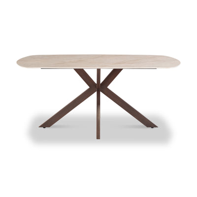 Inga 180cm Ivory Sintered Stone Dining Table