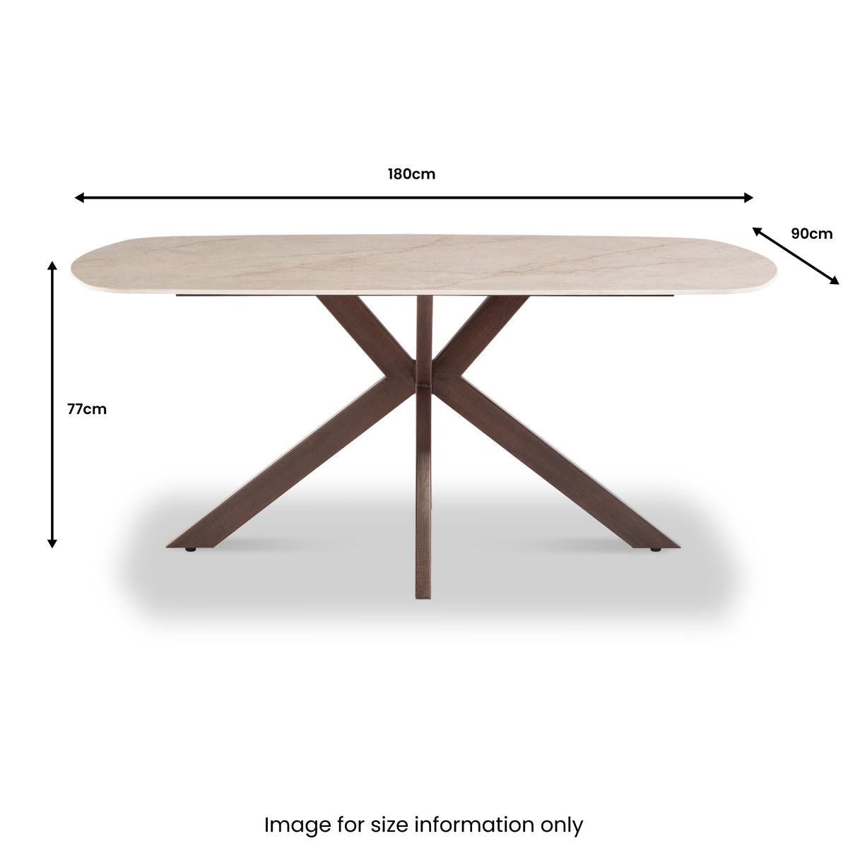 Inga-180cm-Ivory-Sintered-Stone-Dining-Table from Roseland Furniture