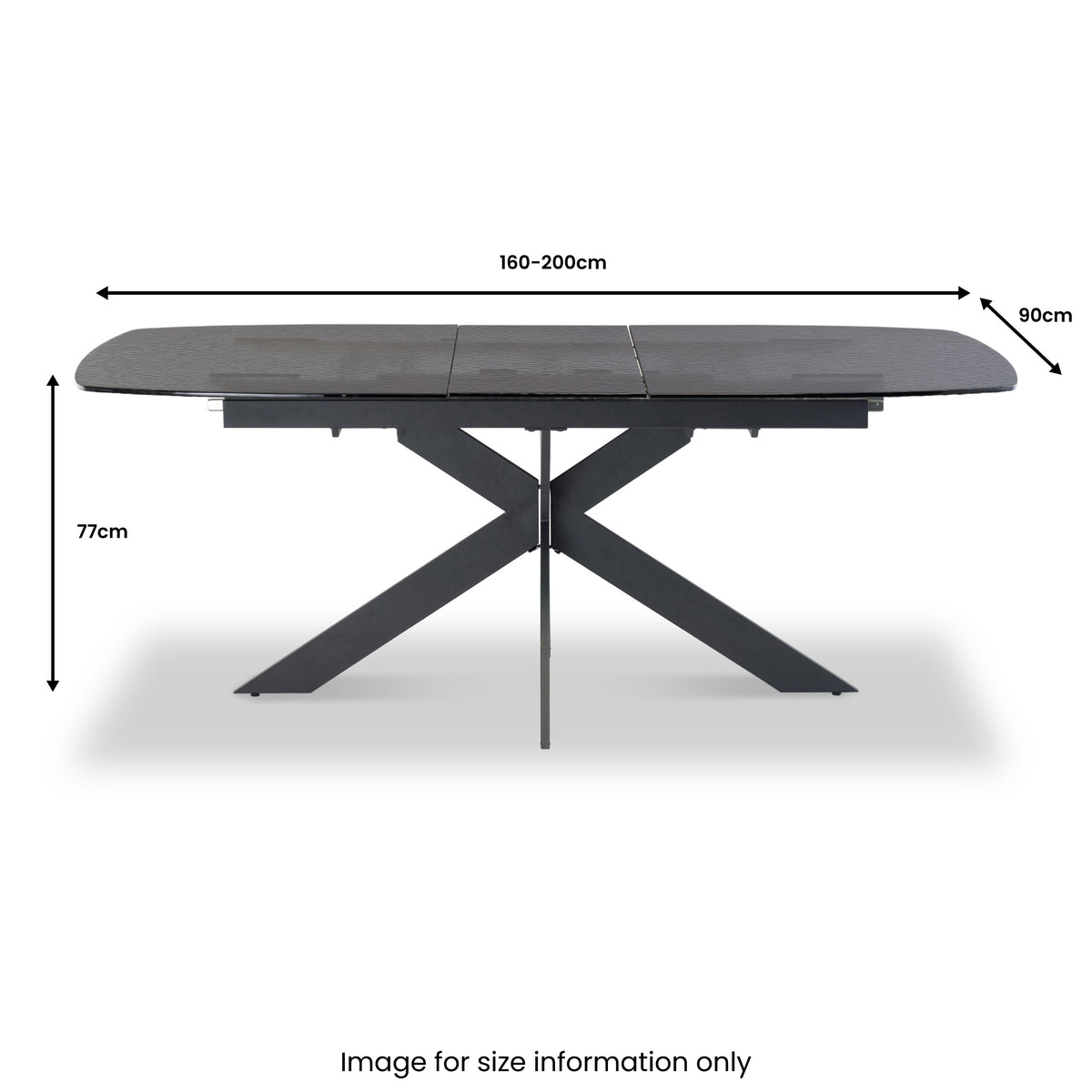 Sigrun-160cm-Unique-Bubble-Glass-Extendable-Dining-Table from Roseland Furniture