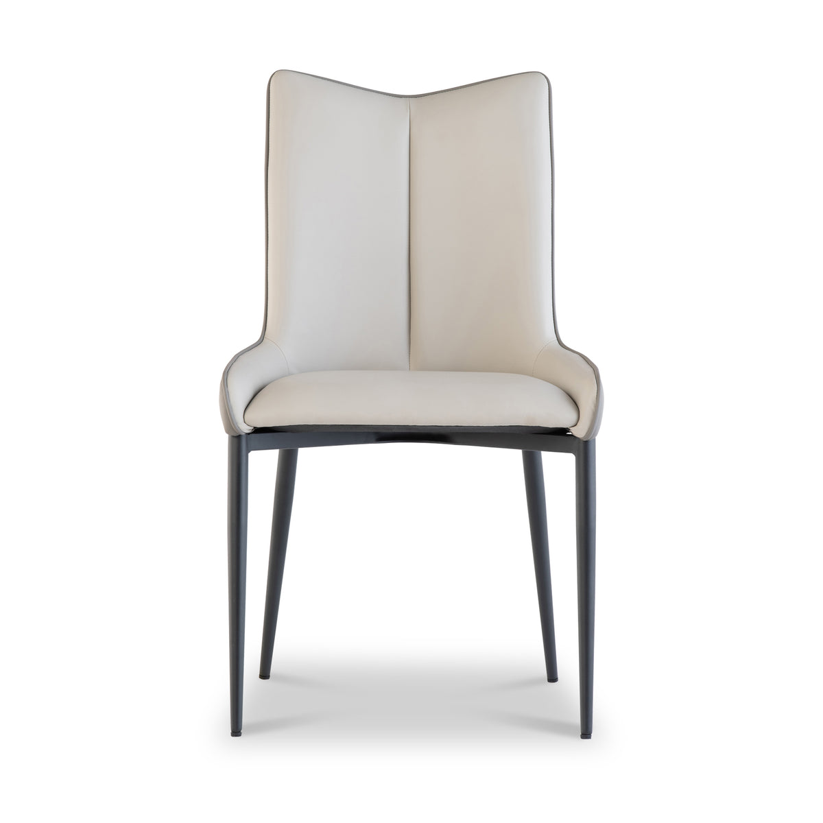 Stefan-Faux-Leather-Curved-Dining-Chair from Roseland Furniture