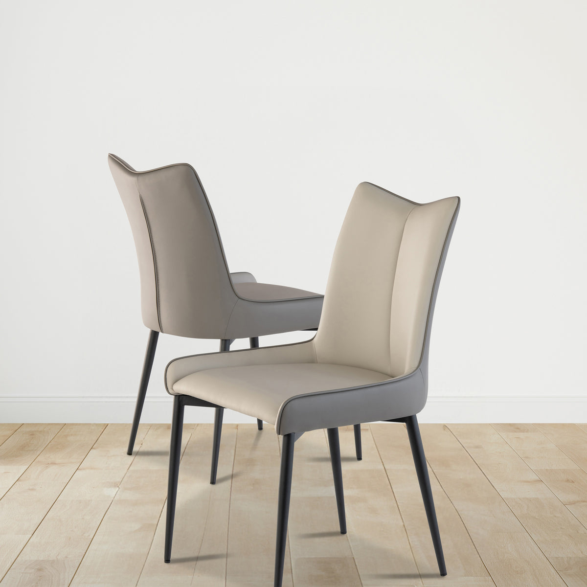 Stefan-Faux-Leather-Curved-Dining-Chair from Roseland Furniture