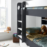 Ashbury Grey and White Storage Bunk Bed with Storage Drawer