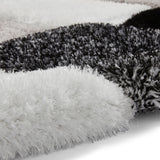 Lennox Black White Geometric Shaggy Rug