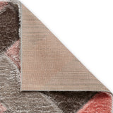 Lennox Pink Grey Geometric Shaggy Rug