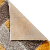 Lennox Yellow Grey Geometric Shaggy Rug