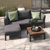 Maze Oslo Grey Outdoor Chaise Sofa Set