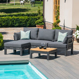 Maze Oslo Grey Outdoor Chaise Sofa Set