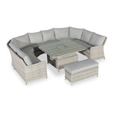 Maze Oxford Royal U-Shaped Outdoor Sofa Set with Rising Table from Roseland Furniture