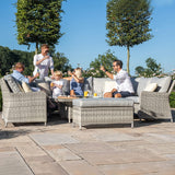 Maze Oxford Royal U-Shaped Outdoor Sofa Set with Rising Table from Roseland Furniture