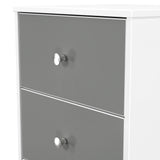 Bennet-3-Drawer-Bedside-Table-Grey-&-White from Roseland Furniture