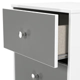 Bennet-3-Drawer-Bedside-Table-Grey-&-White from Roseland Furniture