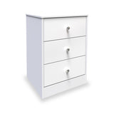 Bennet-3-Drawer-Bedside-Table-White from Roseland Furniture