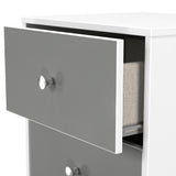 Bennet-2-Drawer-Bedside-Table-Grey-&-White from Roseland Furniture