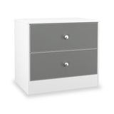 Bennet-2-Drawer-Midi-Chest-Grey-&-White from Roseland Furniture