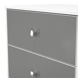 Bennet-2-Drawer-Midi-Chest-Grey-&-White from Roseland Furniture