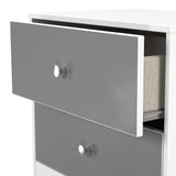 Bennet-2-Drawer-Midi-Chest-Grey-&-White from Roseland Furniture